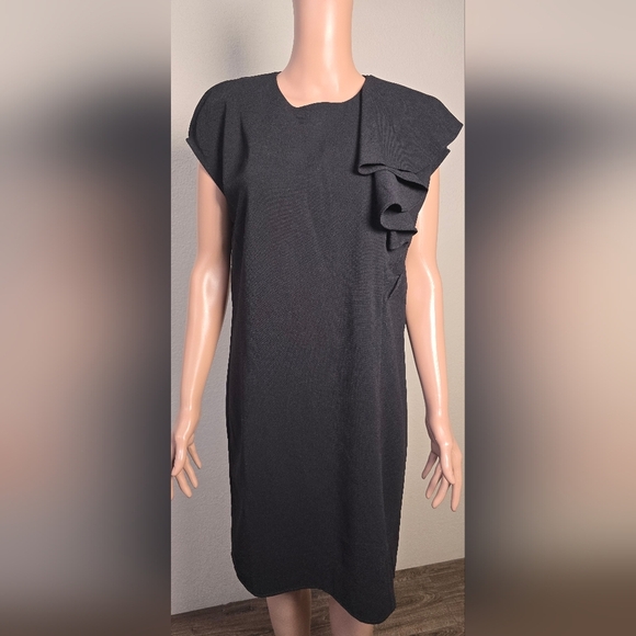 Nwt JADE MELODY TAM Women’s  Ruffled Black Dress Mini Size Medium - Picture 4 of 11